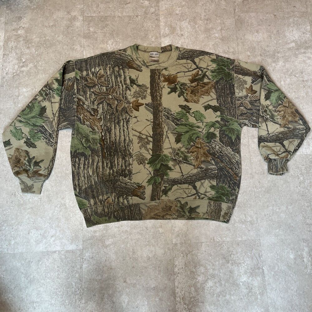 Vintage Jerzees Realtree Sweatshirt Mens 2XL Pullover 90s USA Made